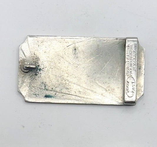 VINTAGE HOOK-FAST PERSONALIZED  »DBBUSTO » PHILIPPINES BELT BUCKLE
