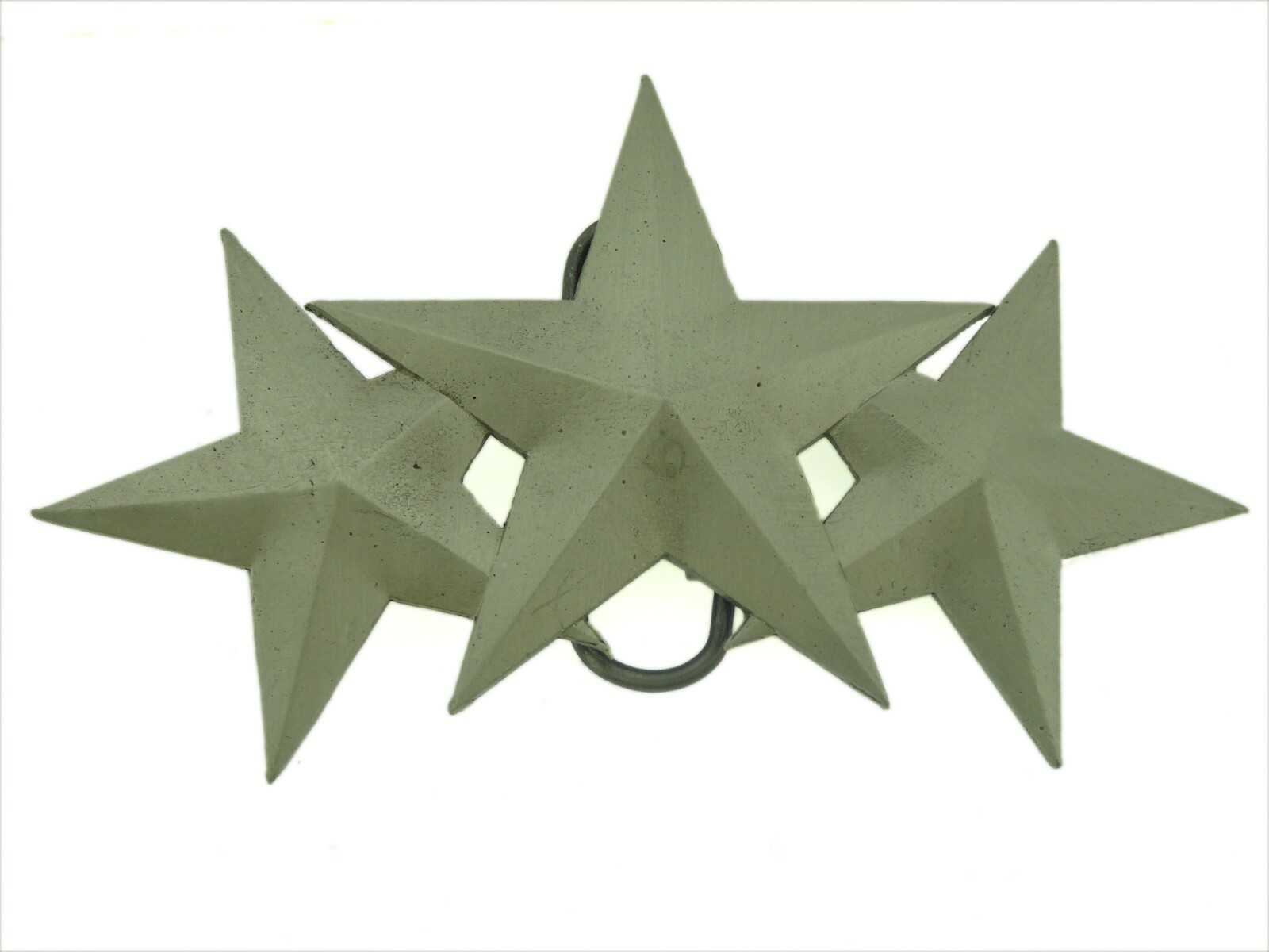 Triple 3 Tri Stars Belt Buckle Gothic Tattoo New Men Big Silver Chrome Metal