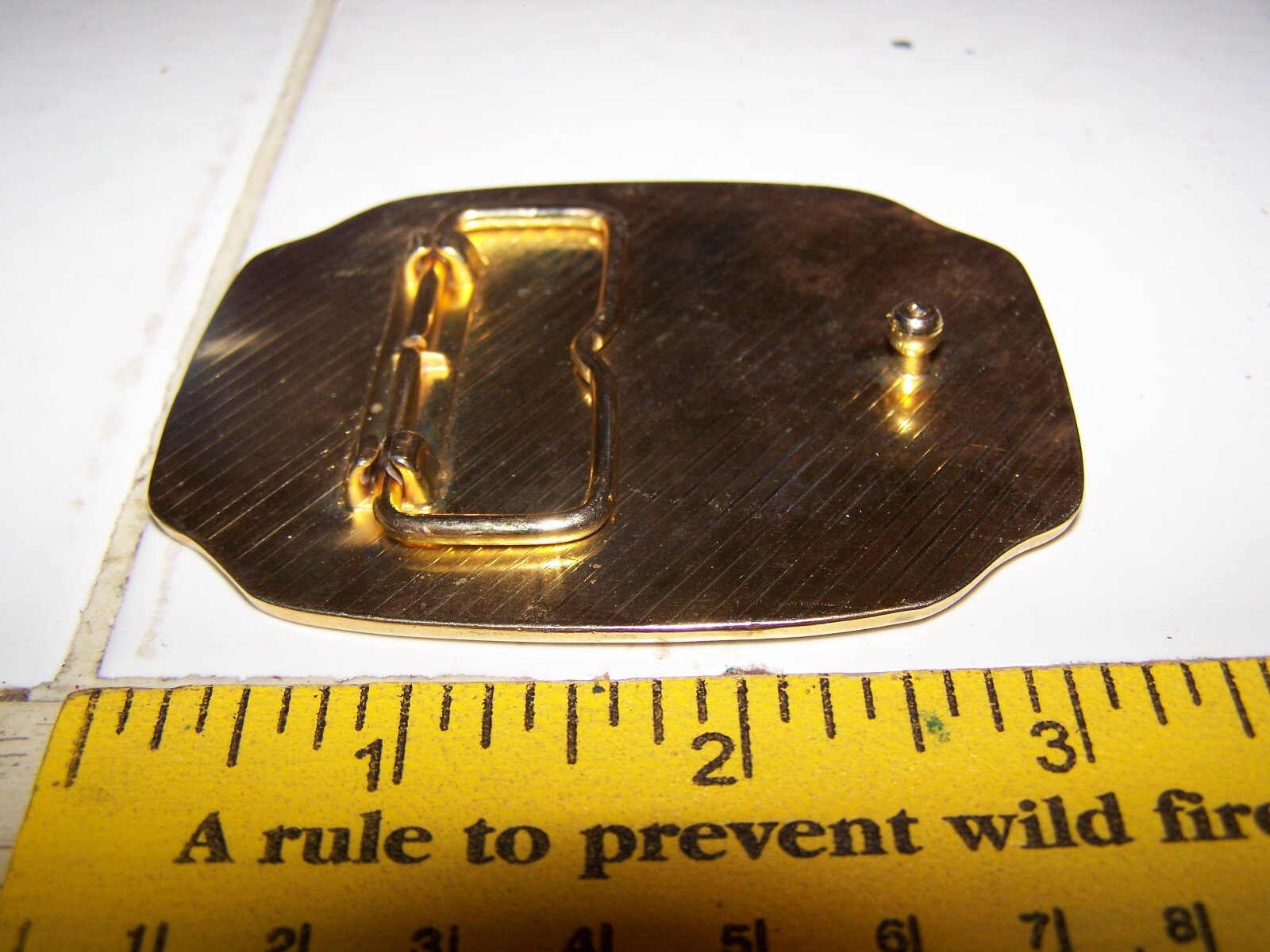 1886-1986 100 Years Of Lady Statue Of Liberty Two Tone Belt Buckle w stone