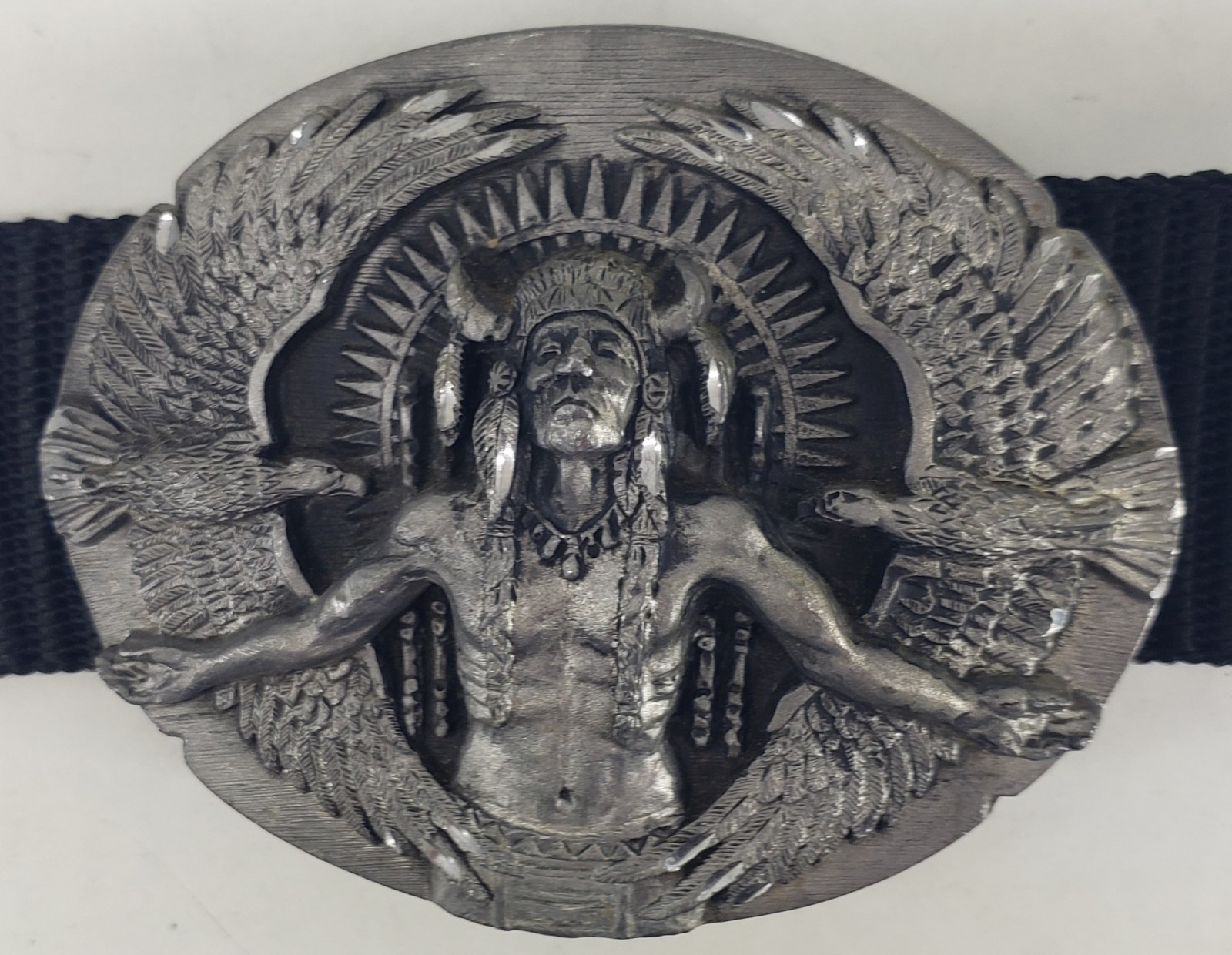 Indian & Eagles Belt Buckle [kw385]