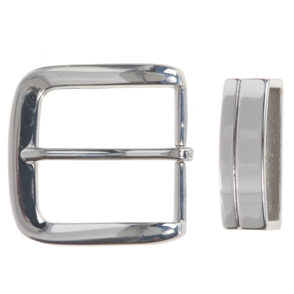 1 1/2&Prime; (38 mm) Nickel Free Single Prong Square Belt Buckle Set