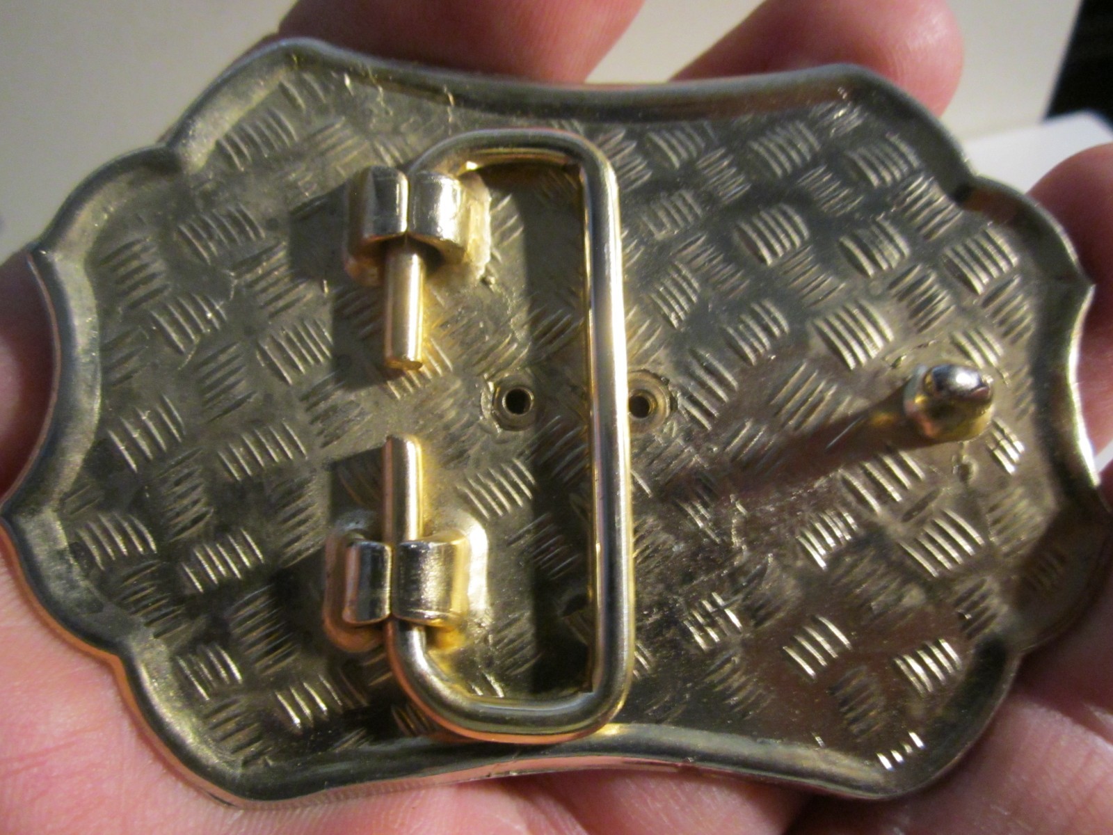 VINTAGE DEER ETCHED ON SOAPSTONE BELT BUCKLE – GW-26