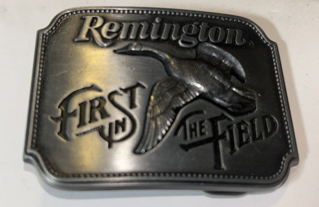 Vintage Remington by Sid Bell First In The Field Canada Goose 1980 Belt Buckle