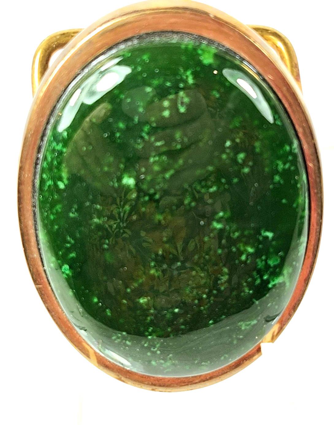 British Columbian Canadian Jade Brass Artisan Belt Buckle Crafted in USA 9004
