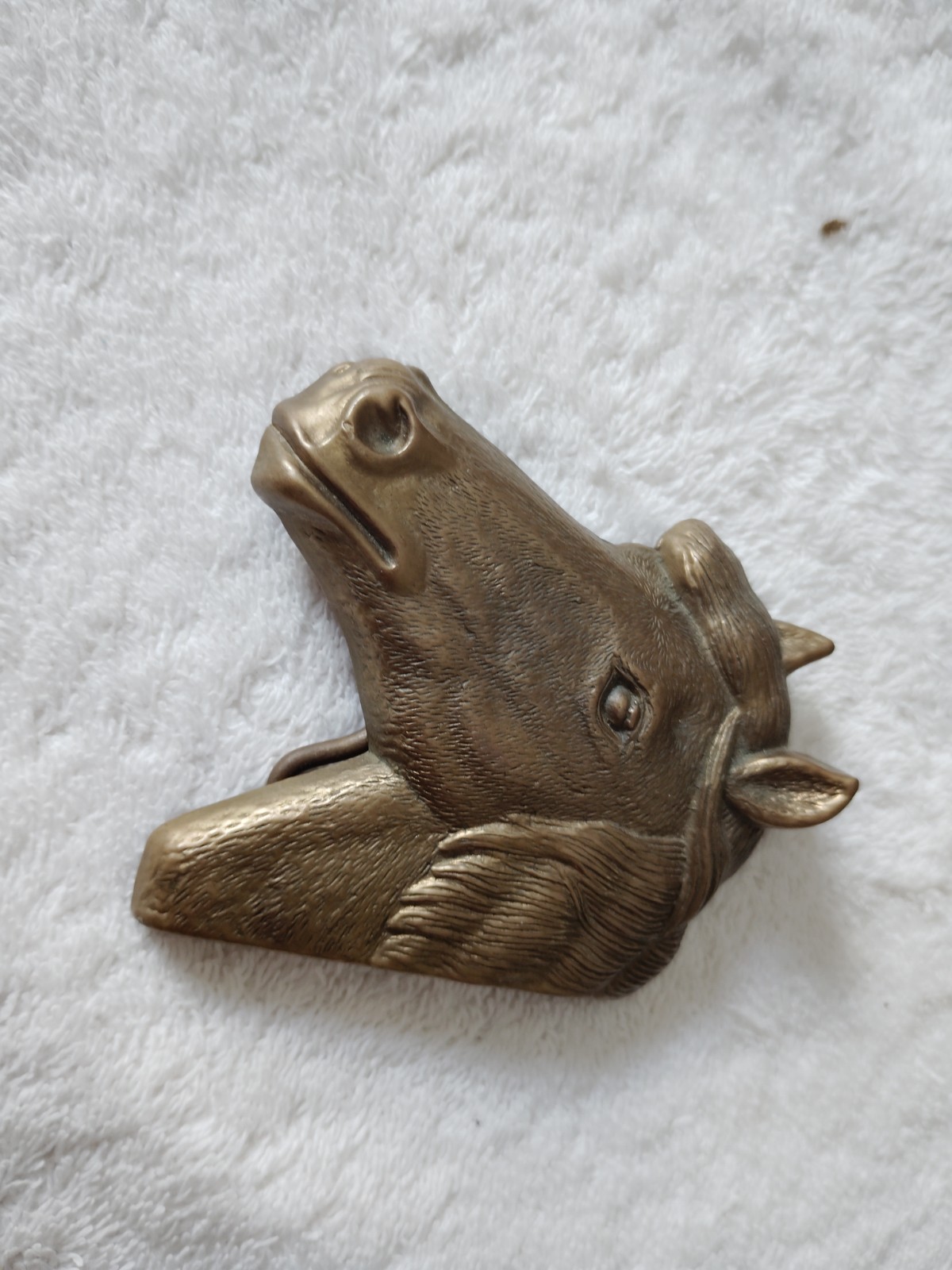 Horse Head BBB 1979 Baron Buckle Solid Brass Horse/ Equiestrian Belt Buckle