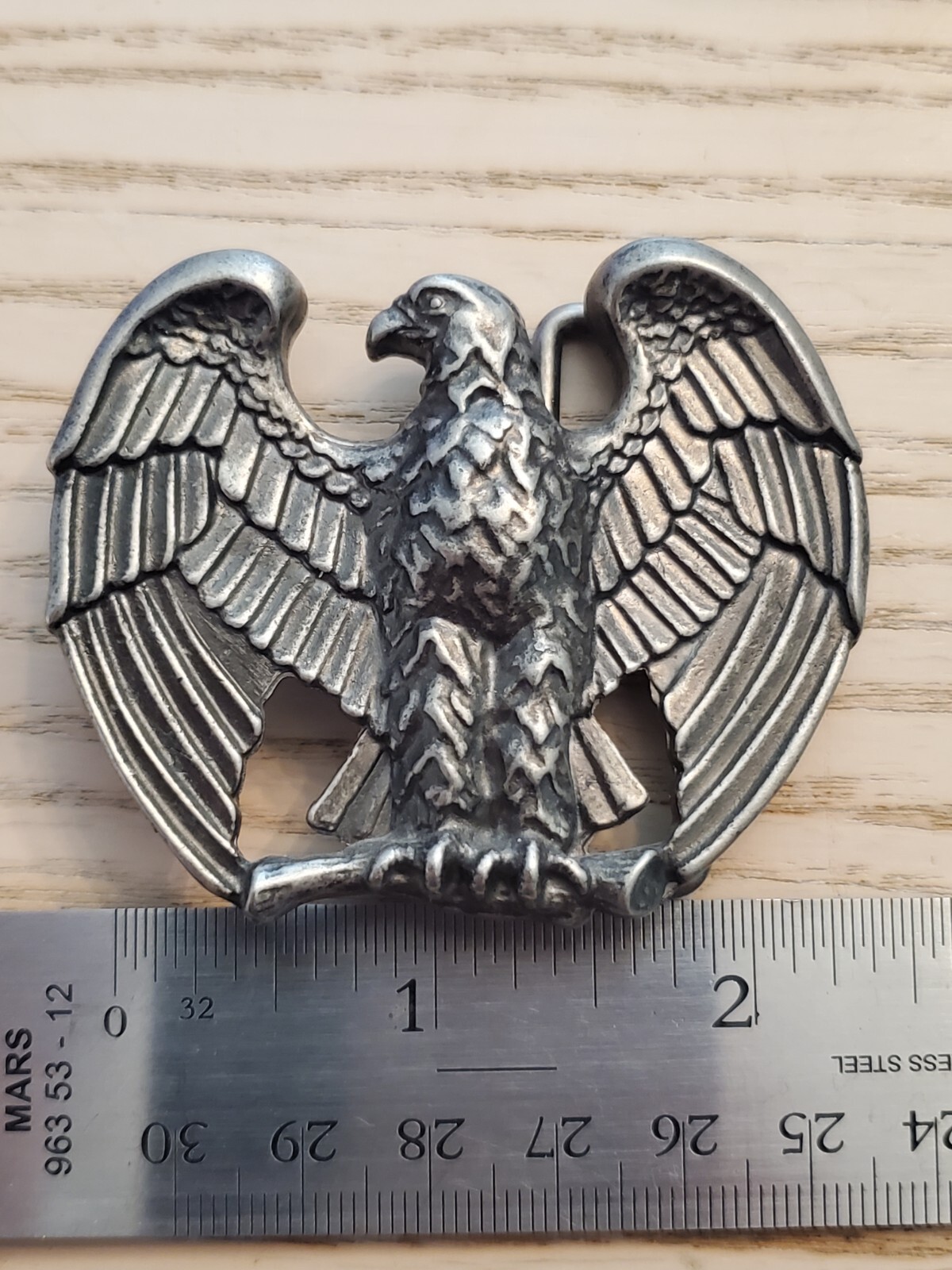 VTG Avon American Eagle Belt Buckle Silvertone.
