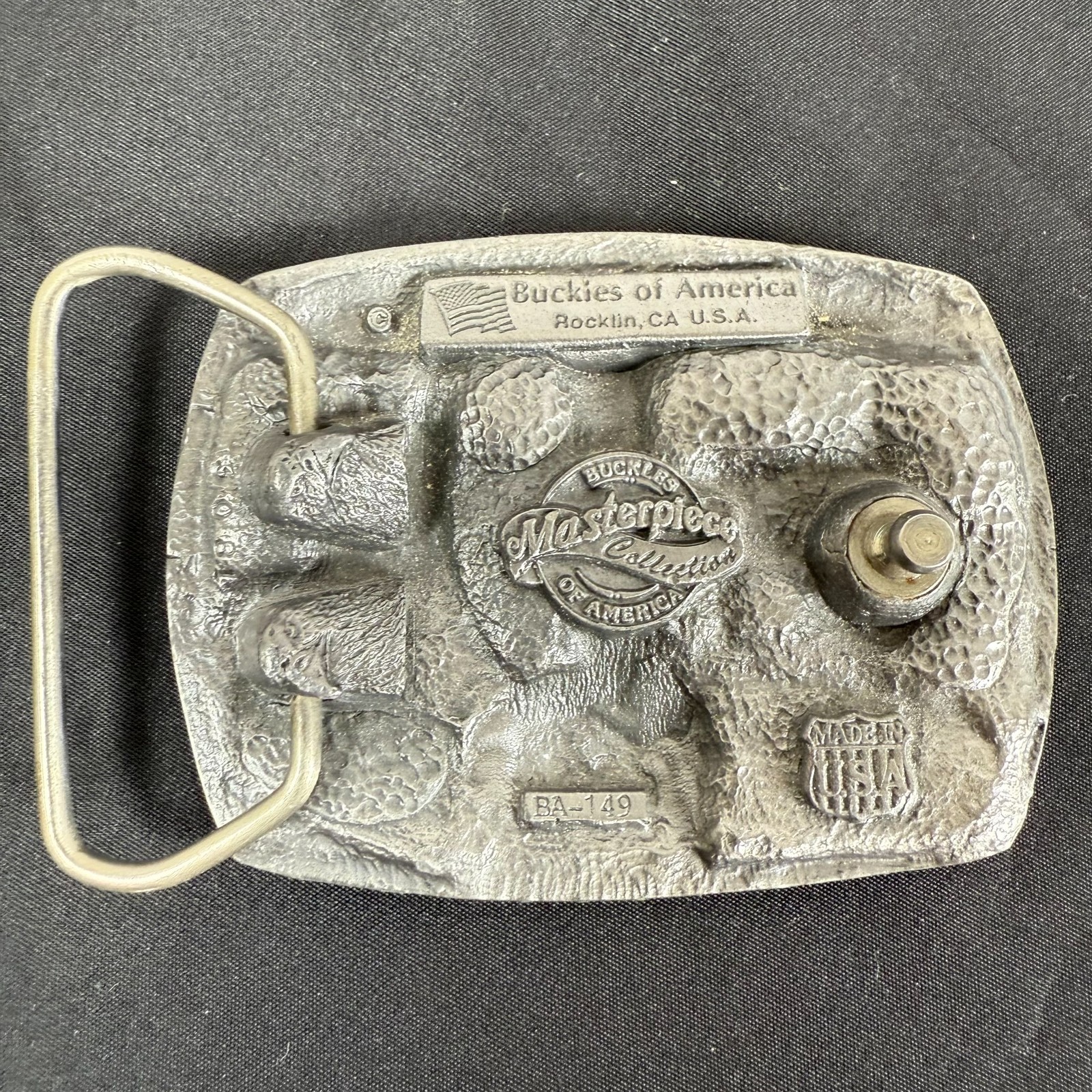 Vintage 90s Buckles Of America Firefighters Belt Buckle 3&Prime; Masterpiece Made USA
