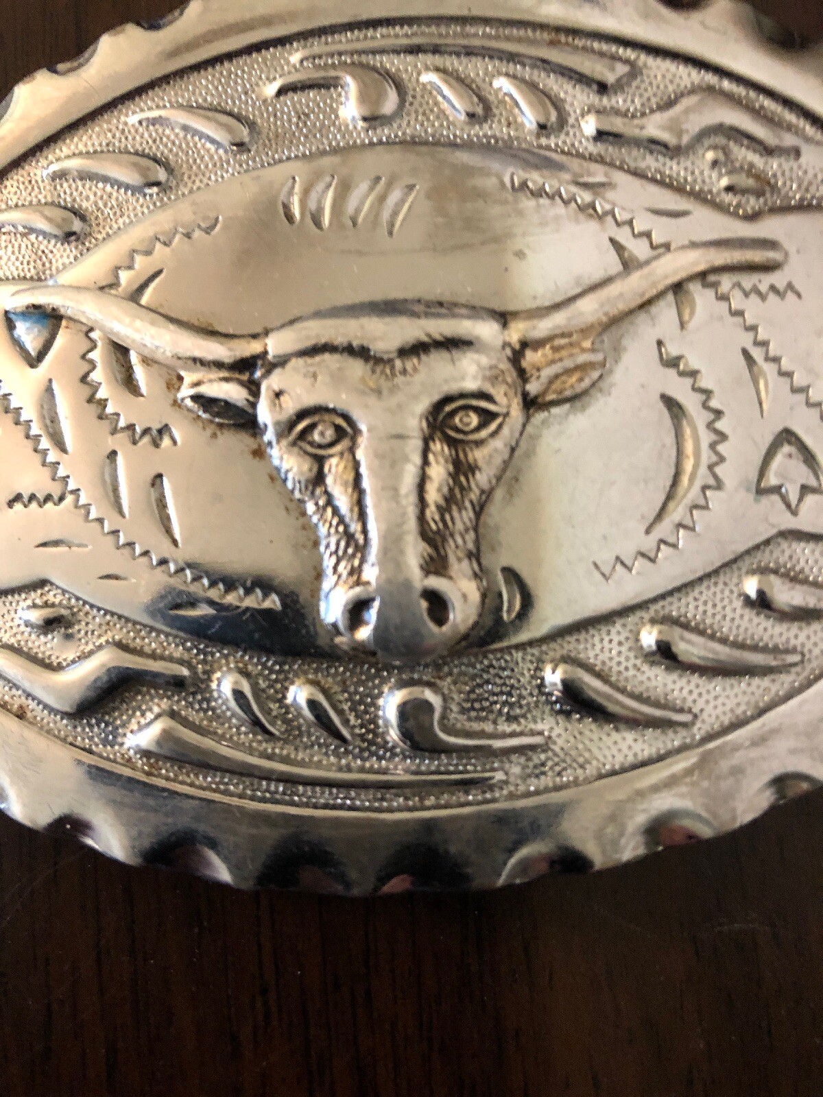 Vintage Western Belt Buckle Longhorn Steer Head