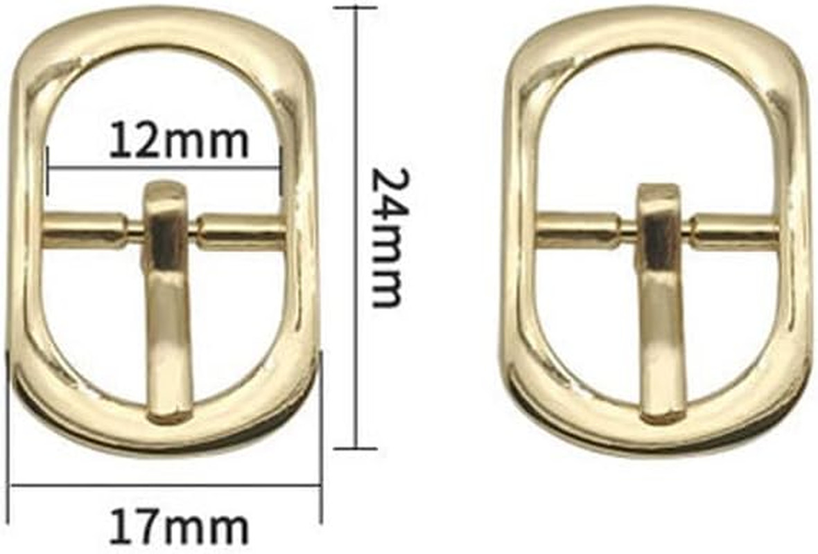 12Pcs Alloy Metal Single Prong Pin Buckles Center Bar Buckles Shoes Strap Watch
