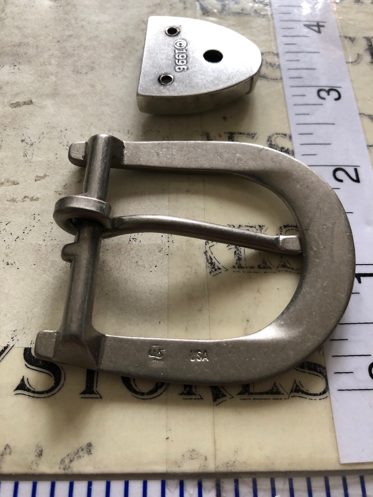 Vintage Western /CASUAL/DRESS Metal Belt Buckle AND END TIP MADE IN USA NEW