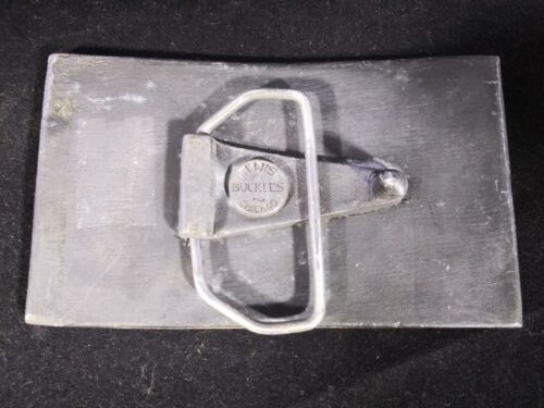 Vintage Collectible Pewter-Color « Colt Revolver » Lewis Belt Buckle