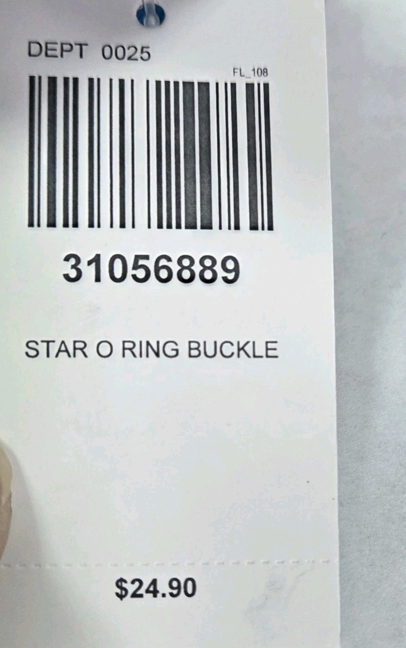 Hot Topic Star & Circle Alloy Belt Buckle Silver