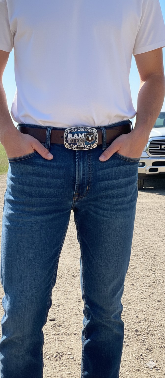 Dodge Ram Pewter Color Logo Belt Buckle RAM Collectible new