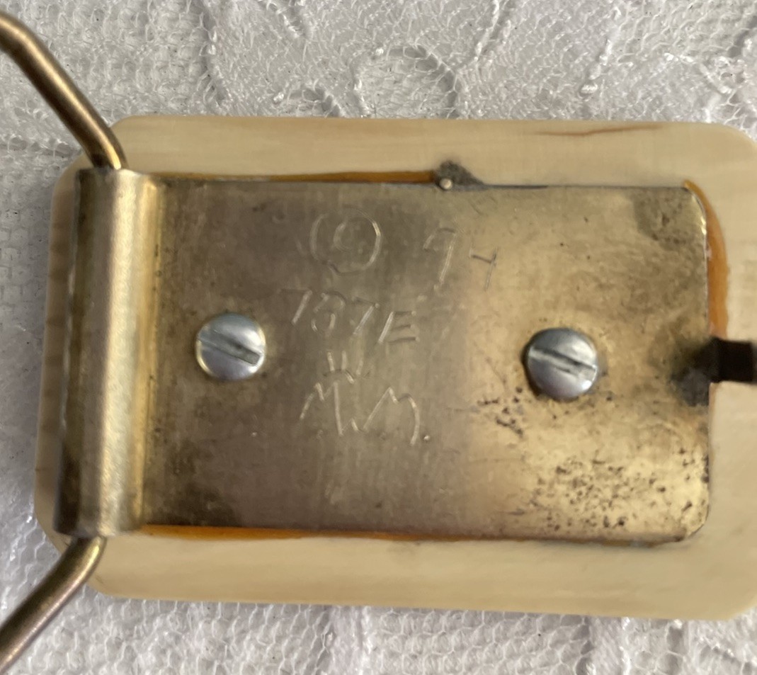 Vintage Handmade Mixed Metal Brass Copper Eagle Inlay Stone Belt Buckle Signed
