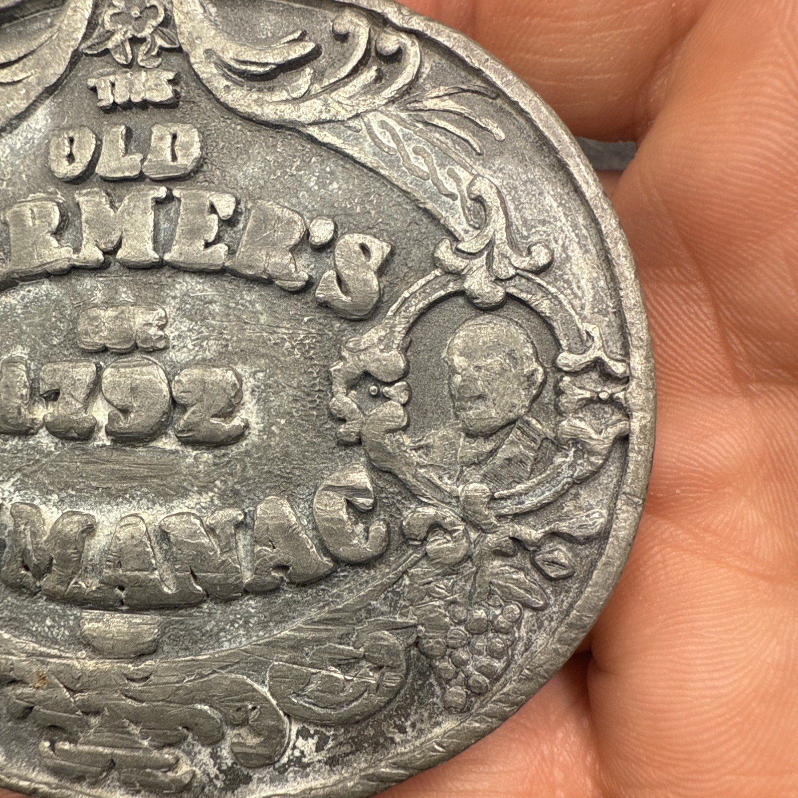 1792 St. Louis The Old Farmer’s Almanac Retired Vintage Belt Buckle Ben Franklin