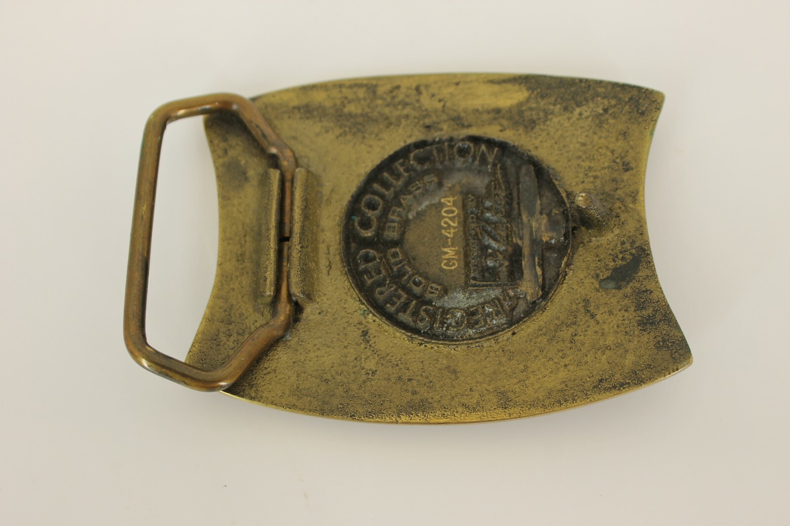 REGISTERED COLLECTION BRASS BELT BUCKLE ARIZONA US CAVALRY PICACHO PASS