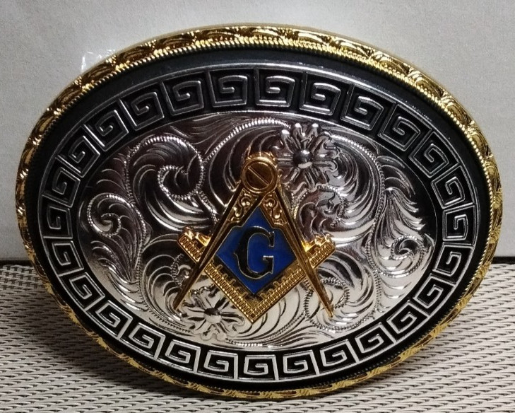 MASONIC Western Cowboy Belt Buckle Hebilla Vaquera