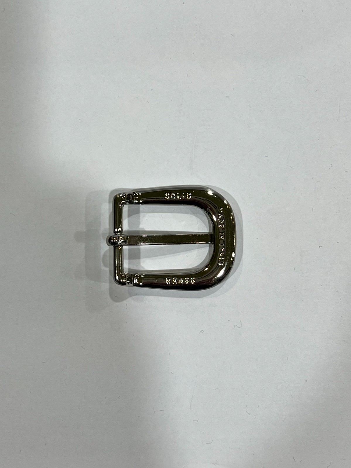 Solid Brass Satin Nickel Belt Buckle Made in Italy Fits 0.98&Prime; Belt Strap