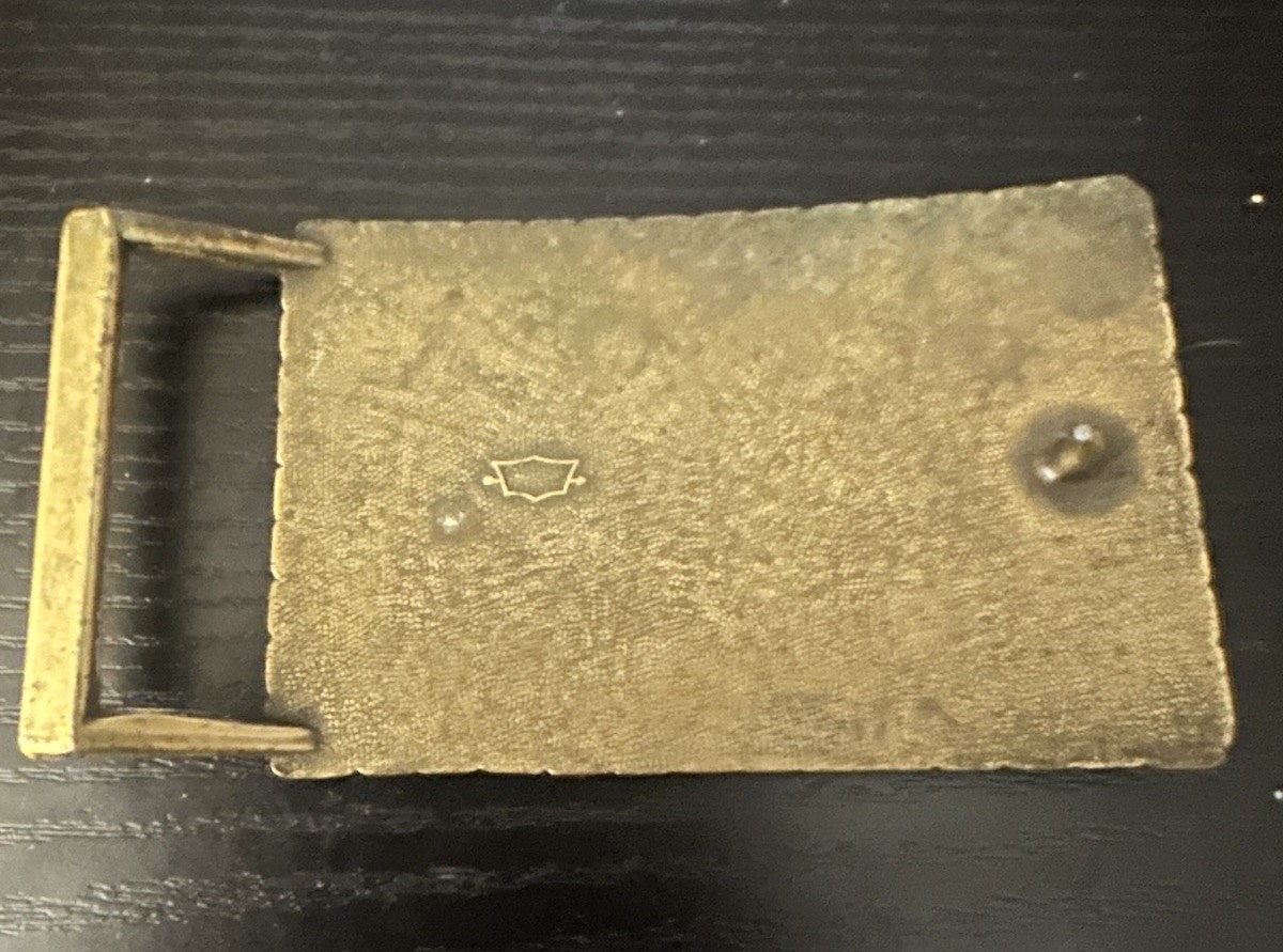 Vintage brass eagle belt buckle