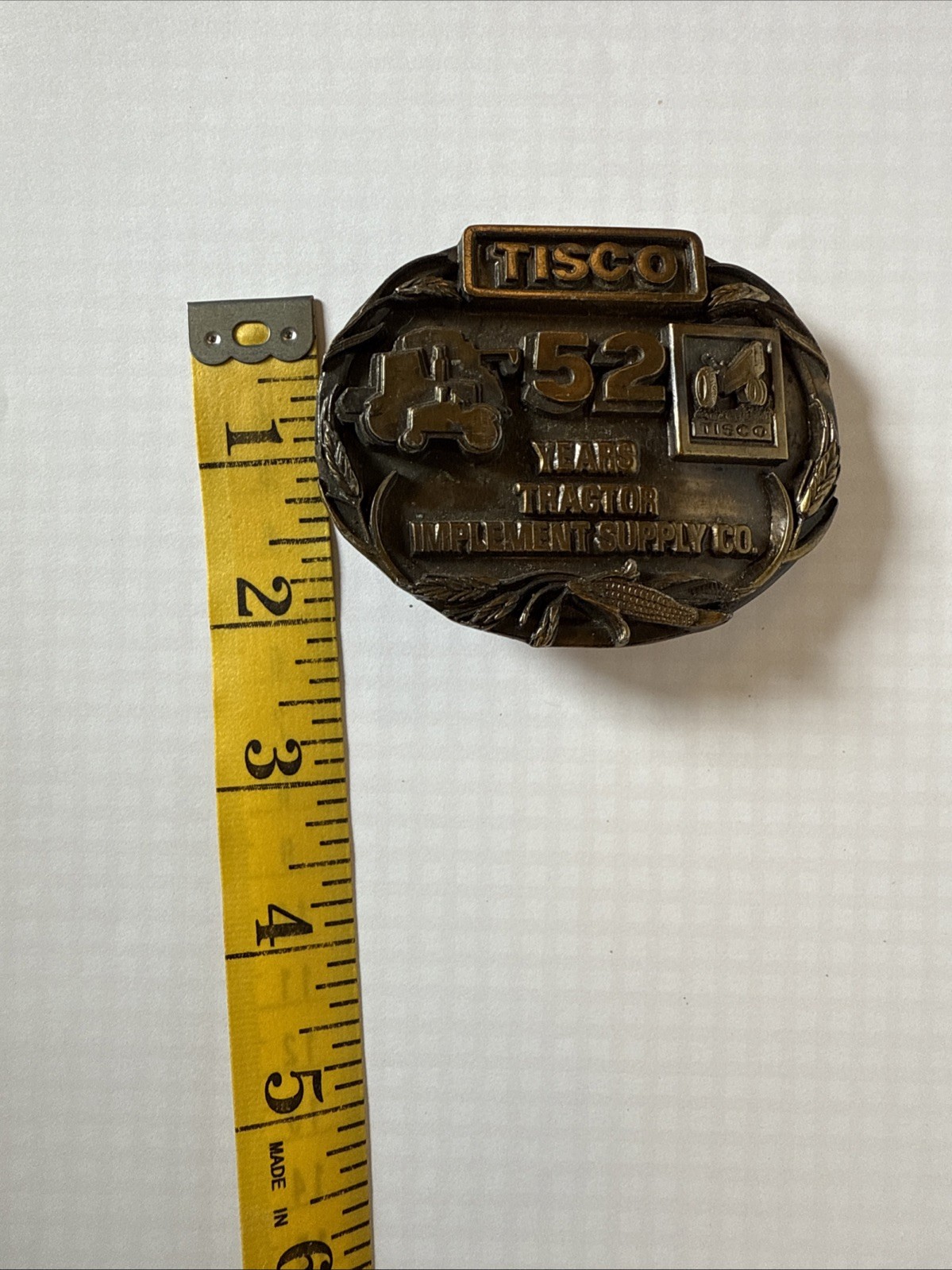 Tisco Tractor 52nd Anniversary Belt Buckle VTG 1937-1987 Cast Brass Ltd Ed Farm