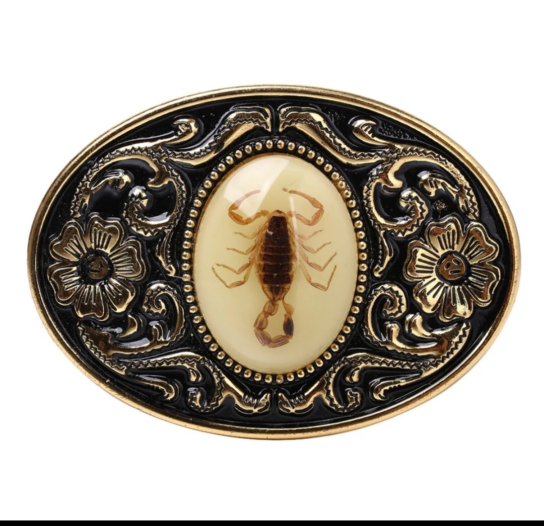 Real Scorpion Belt Buckle Glow In The Dark