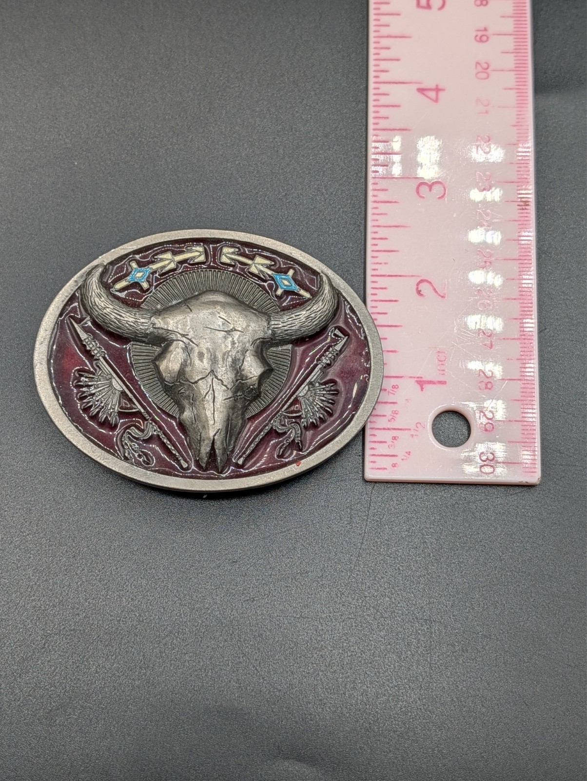 C&J Inc Western Style Bull Skull Design Belt Buckle