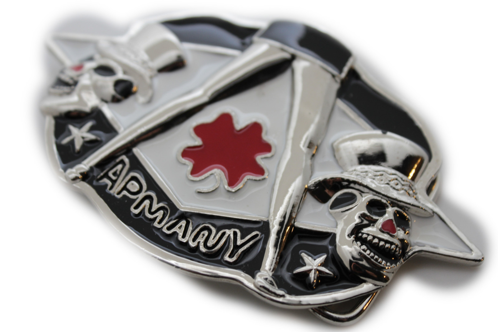 Men / Women Belt Buckle Silver Metal Skull Skeleton APMANY Colver Leaf Sexy Legs