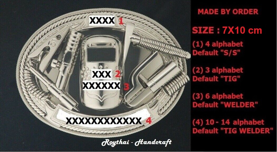 (7X10 CM) MADE BY ORDER MEN BELT BUCKLE HANDMADE STAINLESS STEEL TIG WELDER 3