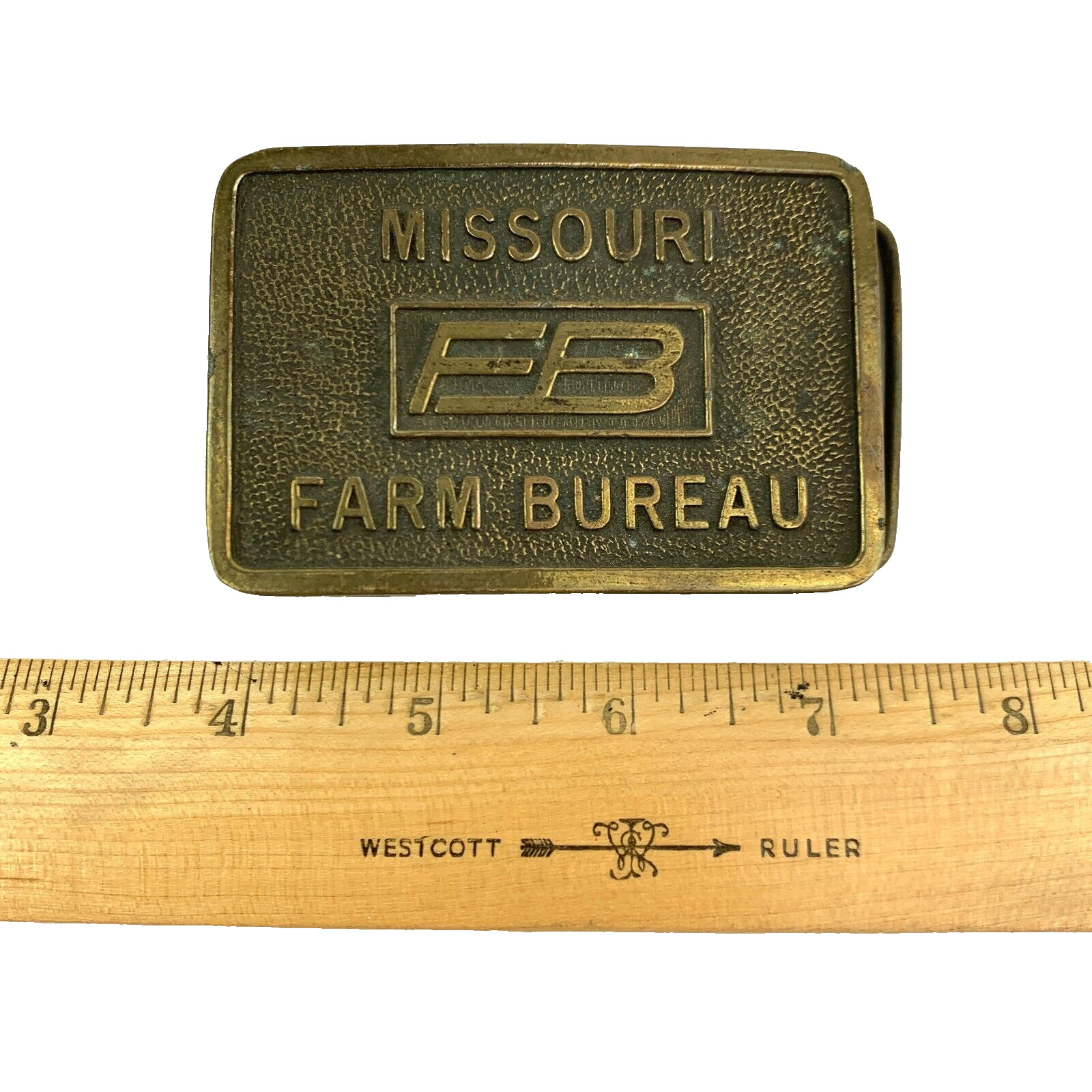 Vintage Missouri Farm Bureau Metal Belt Buckle Wyoming Studio Artworks