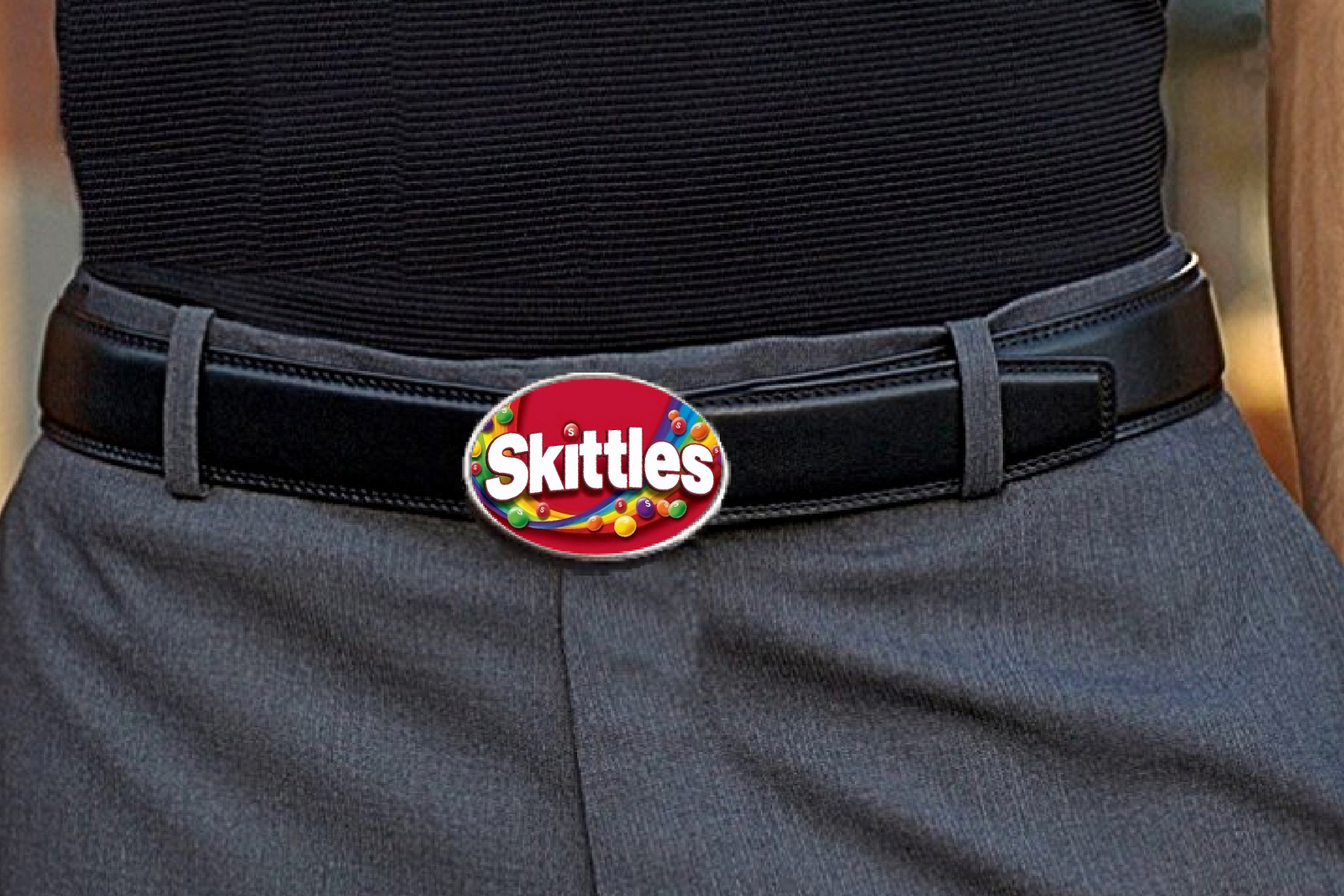 Skittles Candy Taste The Rainbow Belt Buckle Pewter Metal Limited Edition