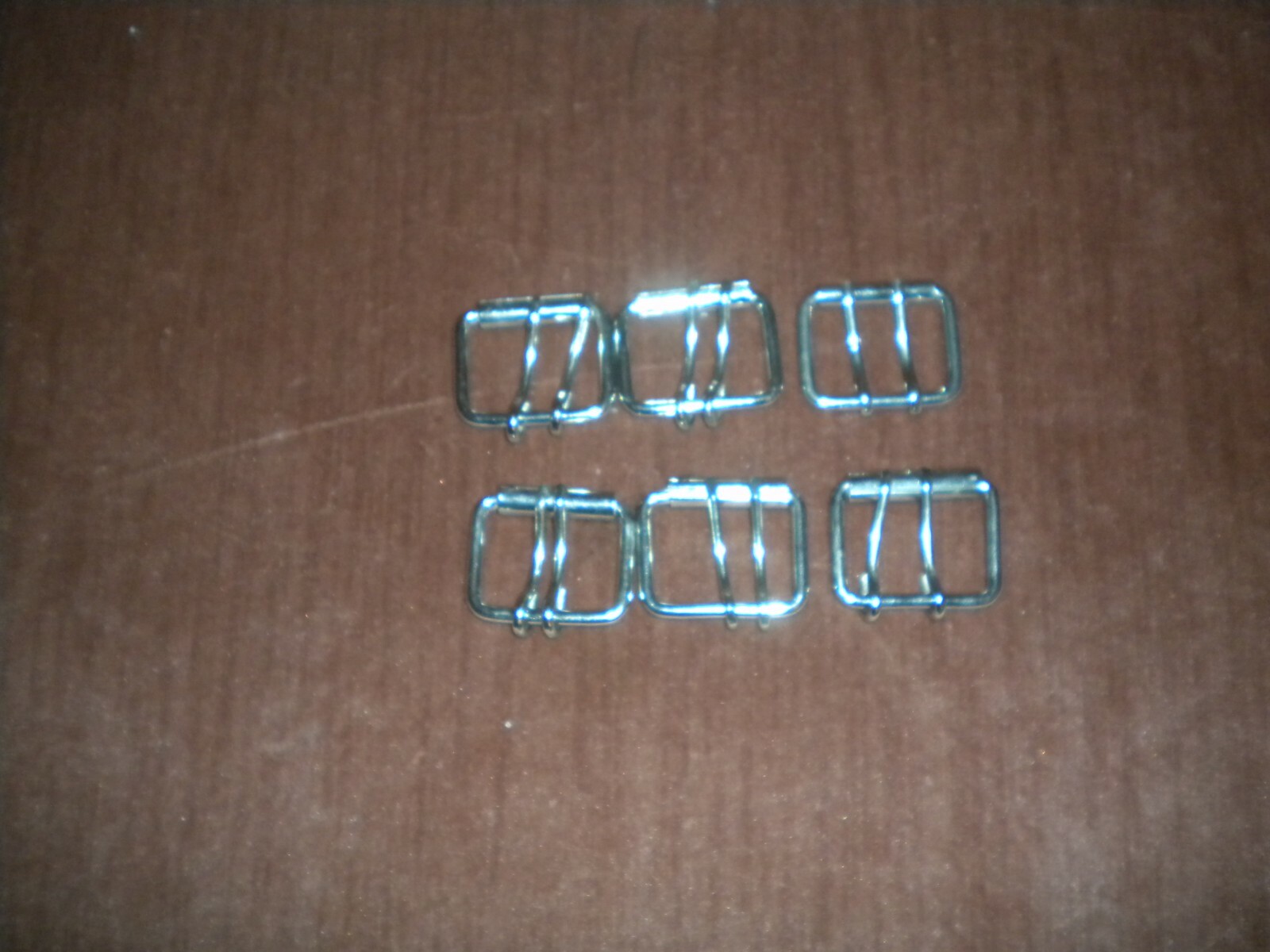 LOTS OF 6 SILVER COLOR REGULAR BUCKLE FOR 1 1/2 IN WIDE BELT FOR 2 HOLES BELT