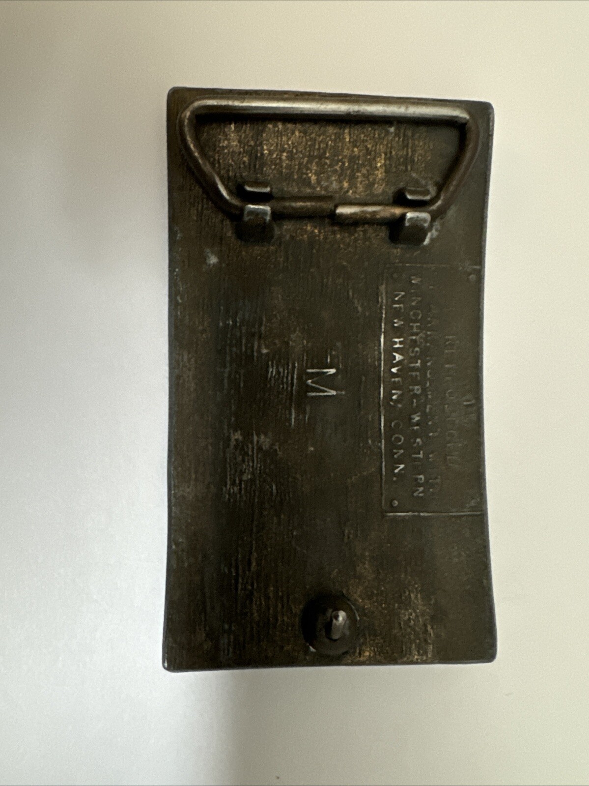 Vintage Winchester Repeating Arms New Haven Brass Belt Buckle