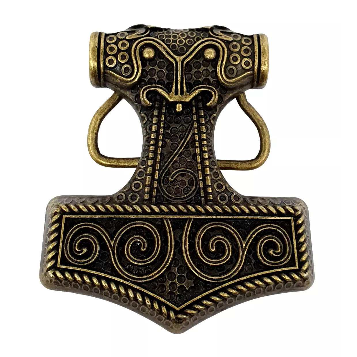 Belt Buckle Thor&rsquo;s Hammer Viking Celtic Raven Skane Metal Bronzed Buckle Only