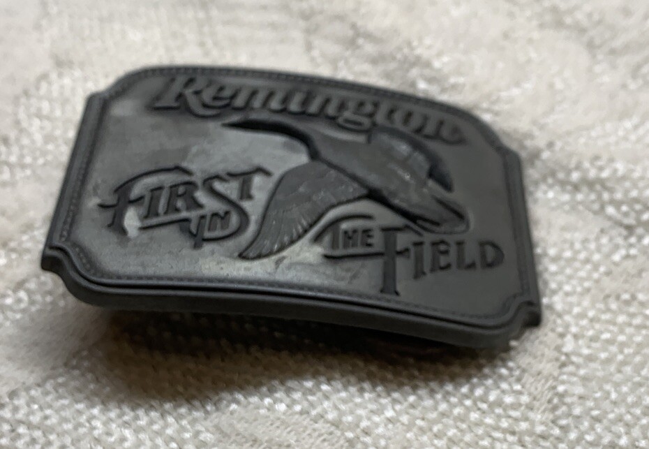 Remington Arms Co First in the Field Canadian Goose 1980 Belt Buckle Vintage