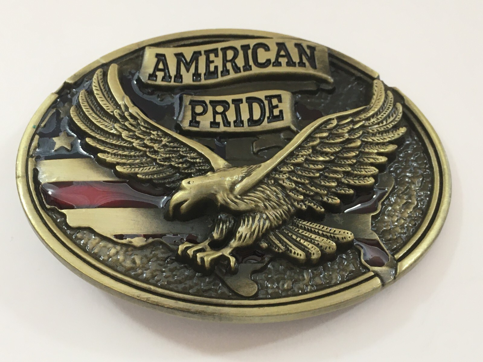 American Pride Belt Buckle USA Flag Eagle Western Cowboy Patriot Men Belt Buckle