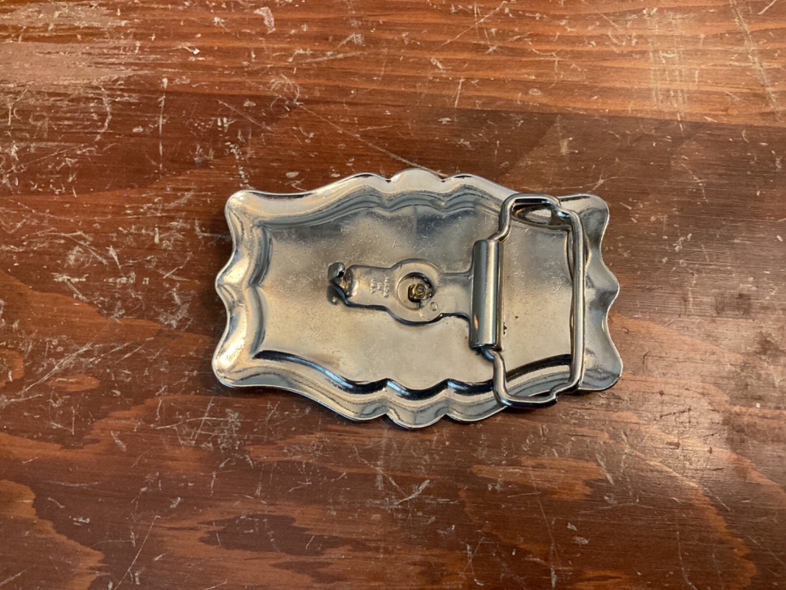 Vintage Horse Belt Buckle Silver and Black