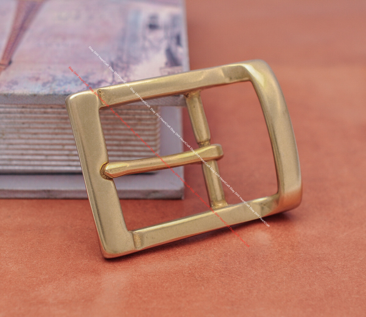40mm HEAVY DUTY SOLID BRASS LEATHERCRAFT WESTERN COWBOY CENTER BAR BELT BUCKLE
