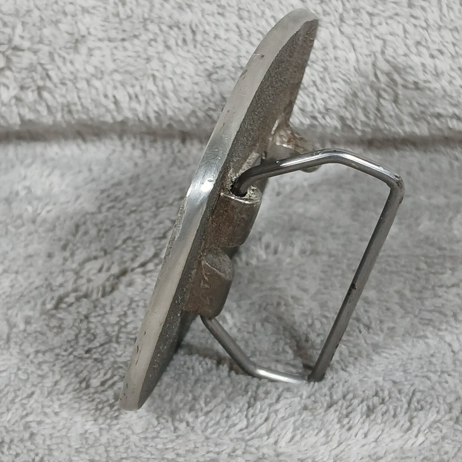 Vintage 1978 Adezy Denver Hiyu Indians Belt Buckle Silver Tone Metal USA Made
