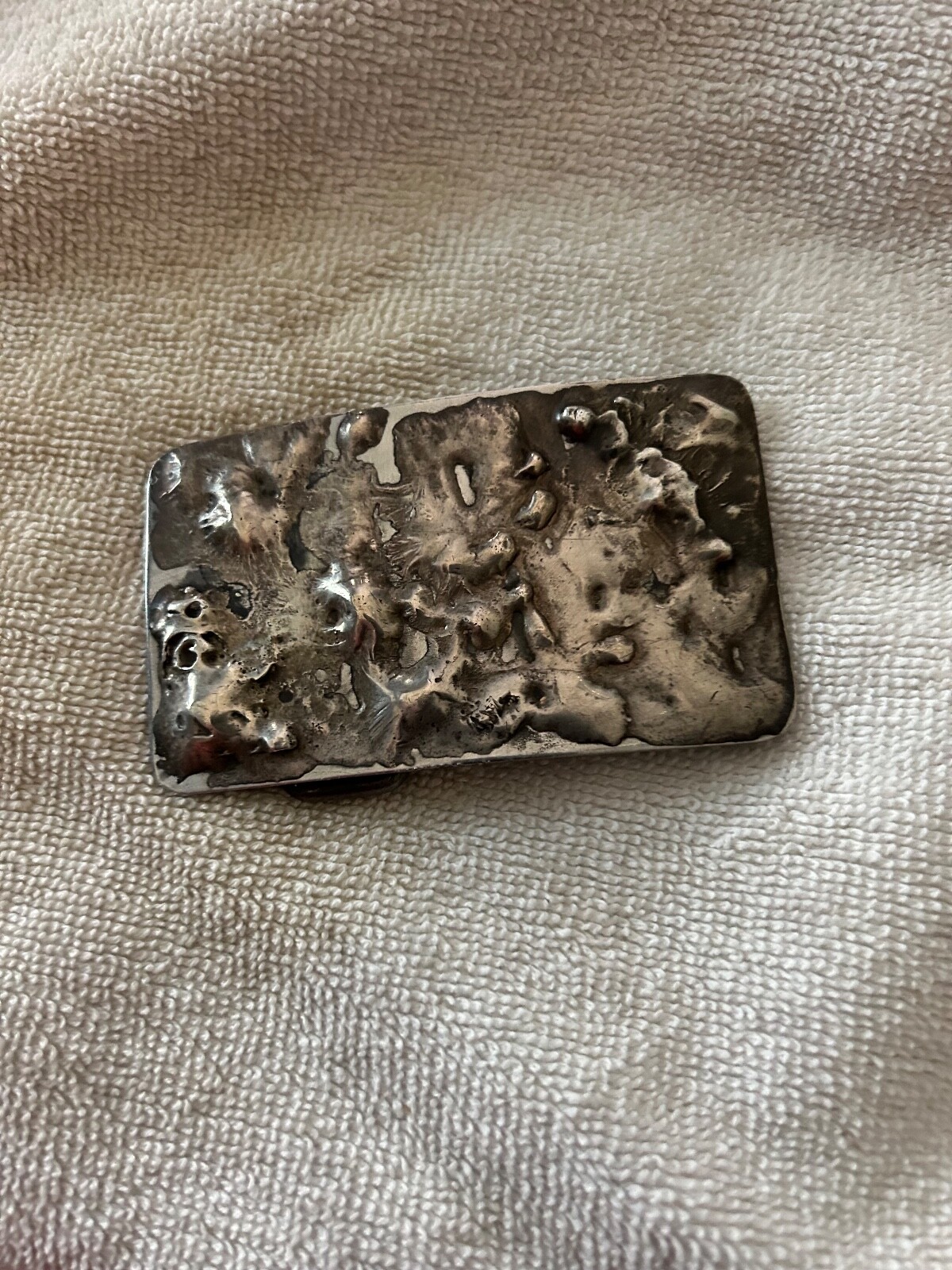 Vintage Modern Modernist Abstract Belt Buckle Brutalist