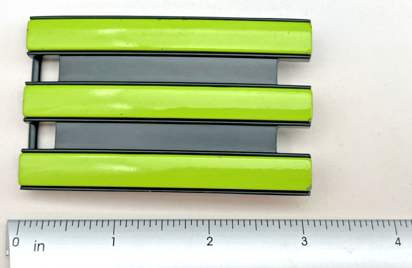 Original Adidas Neon Green & Black Golf Trophy Three 3 Stripe Enamel Belt Buckle