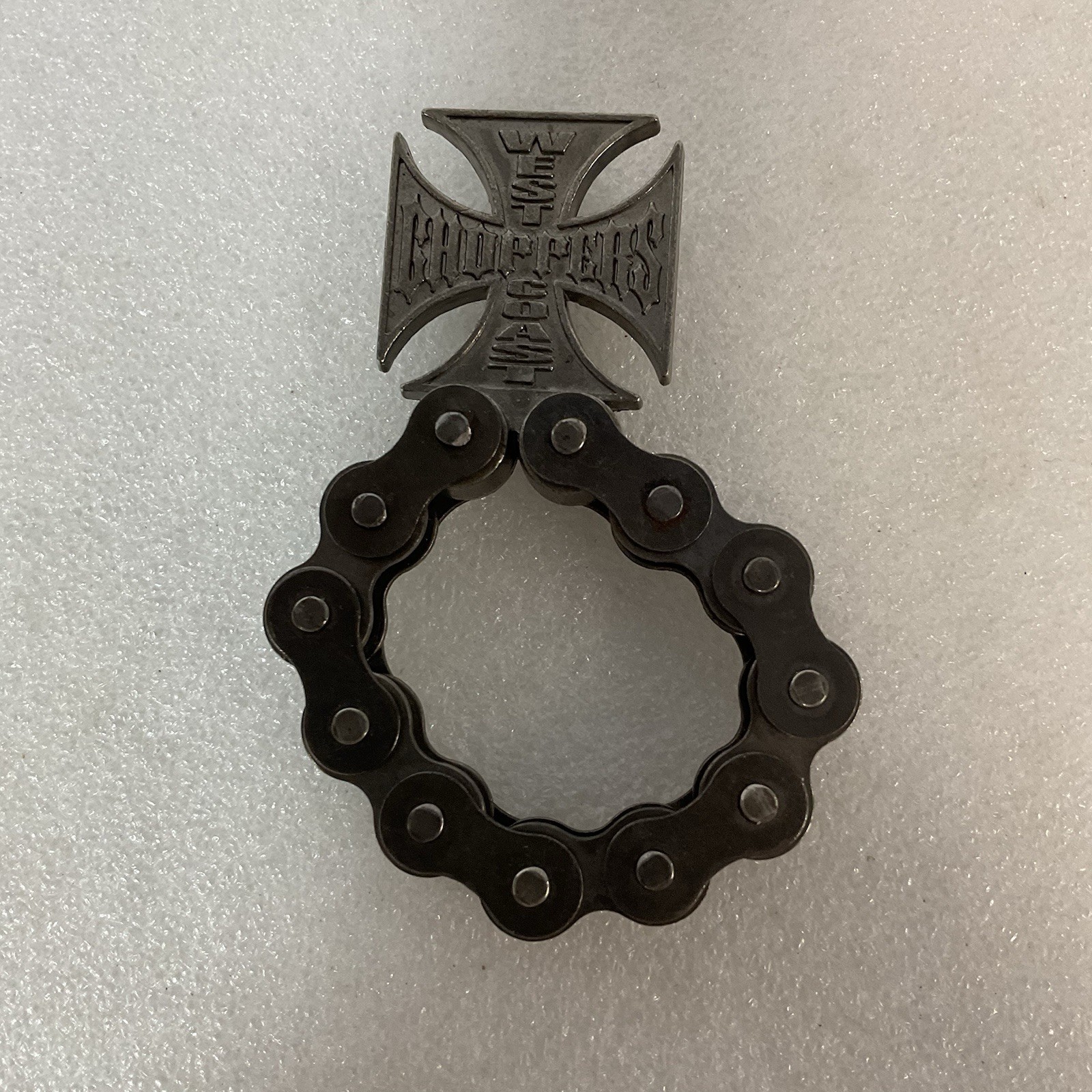 West Coast Choppers Chain Belt Buckle Bottle Opener VGC Metal Biker Style