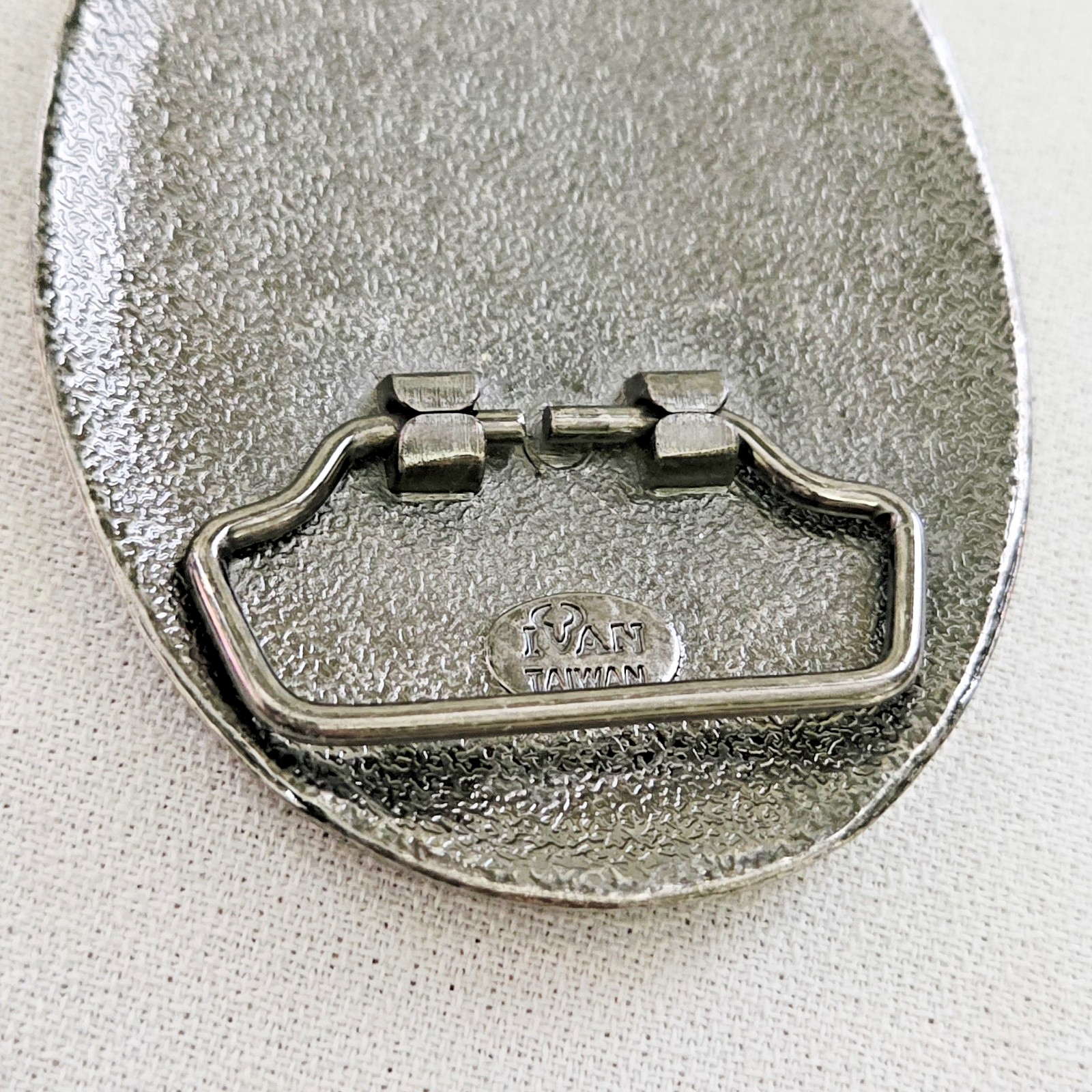 Ivan Belt Buckle – American Flag and Eagle (has wear) made in Taiwan