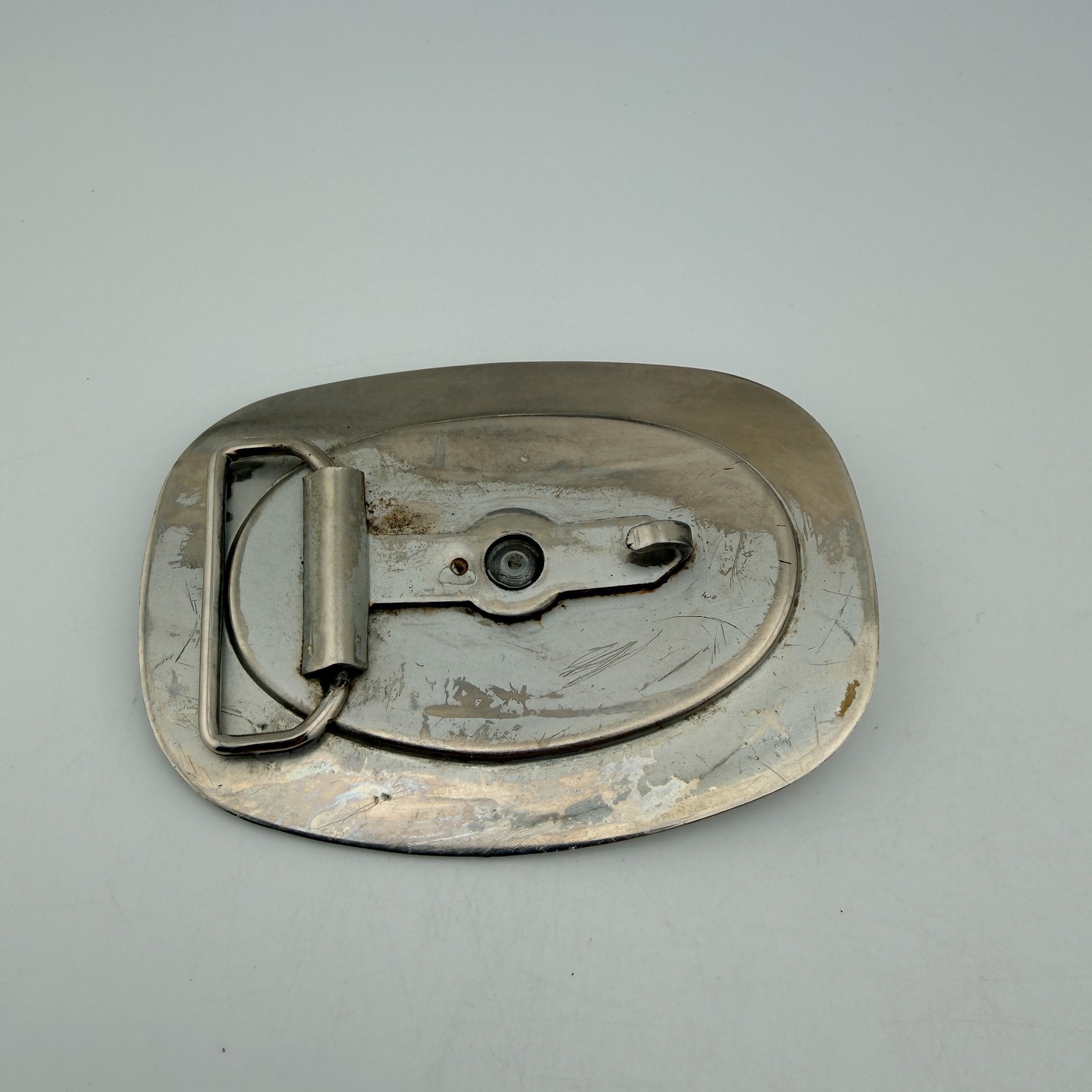 Vintage Western Belt Buckle Bucking Bronco Horse Large Squared Oval
