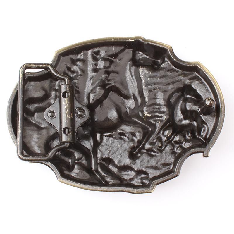 Horse Belt Buckle Western Cowboy Native American Motorcyclist (HRS-06)