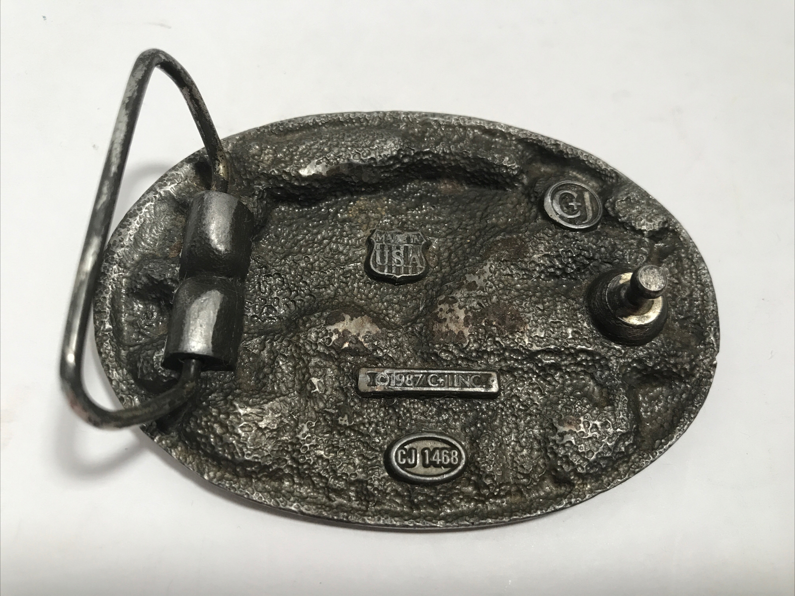 Vintage C+J 1987 Vietnam Vet « Forgotten Hero » Enamel Belt Buckle CJ1468 USA