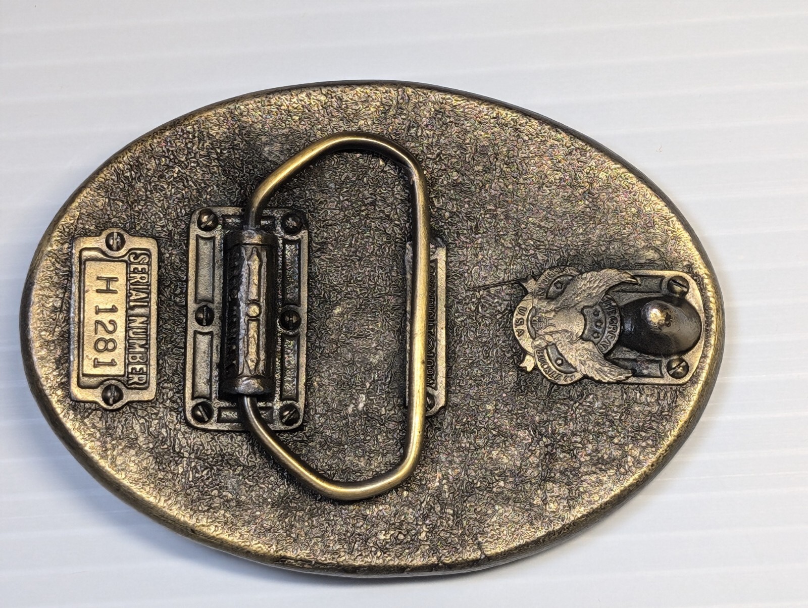 Great American Buckle Company Enameled Open Wing Flying Eagle Belt Buckle