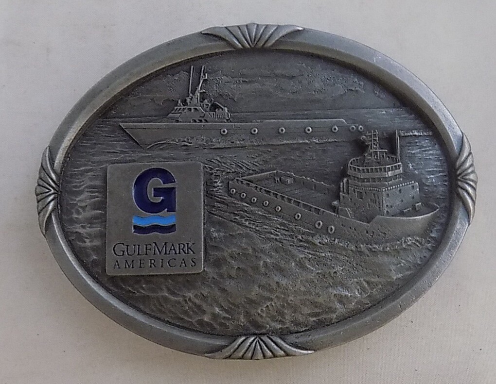 GULFMARK AMERICAS MARINE TRANSPORTATION OFFSHORE SUPPORT VESSEL SHIP BELT BUCKLE