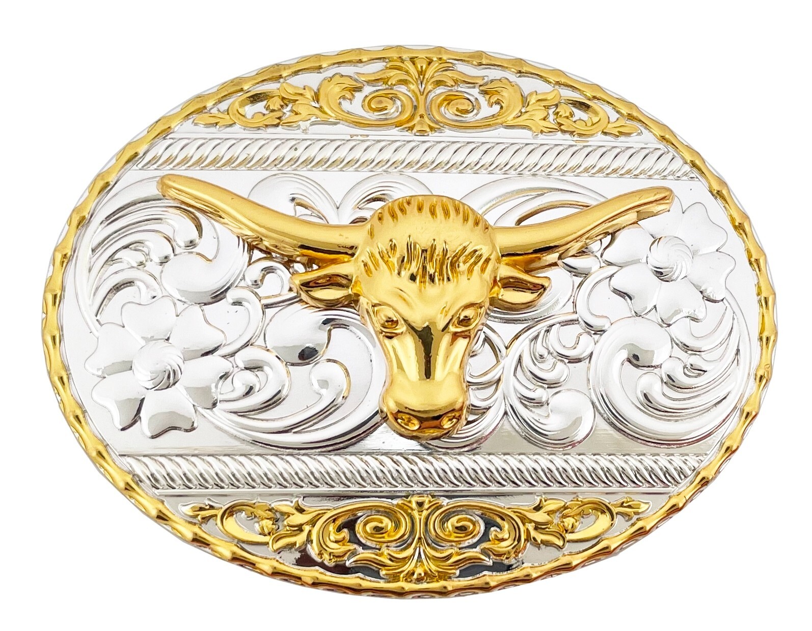 Bull OX Belt Buckle Gold Silver Metal Western Cowboy Rodeo Skull Riding Riders