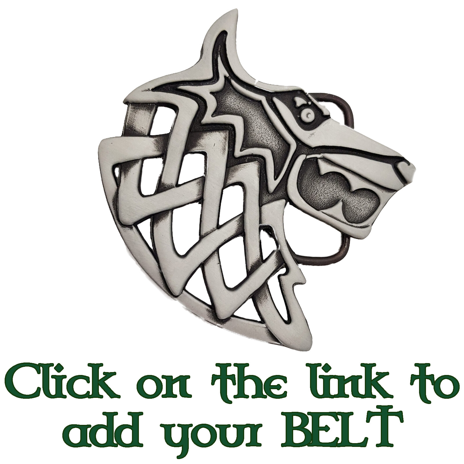 Celtic Wolf Belt Buckle Biker Wild Fox Coyote Viking Mjolnir Pagan