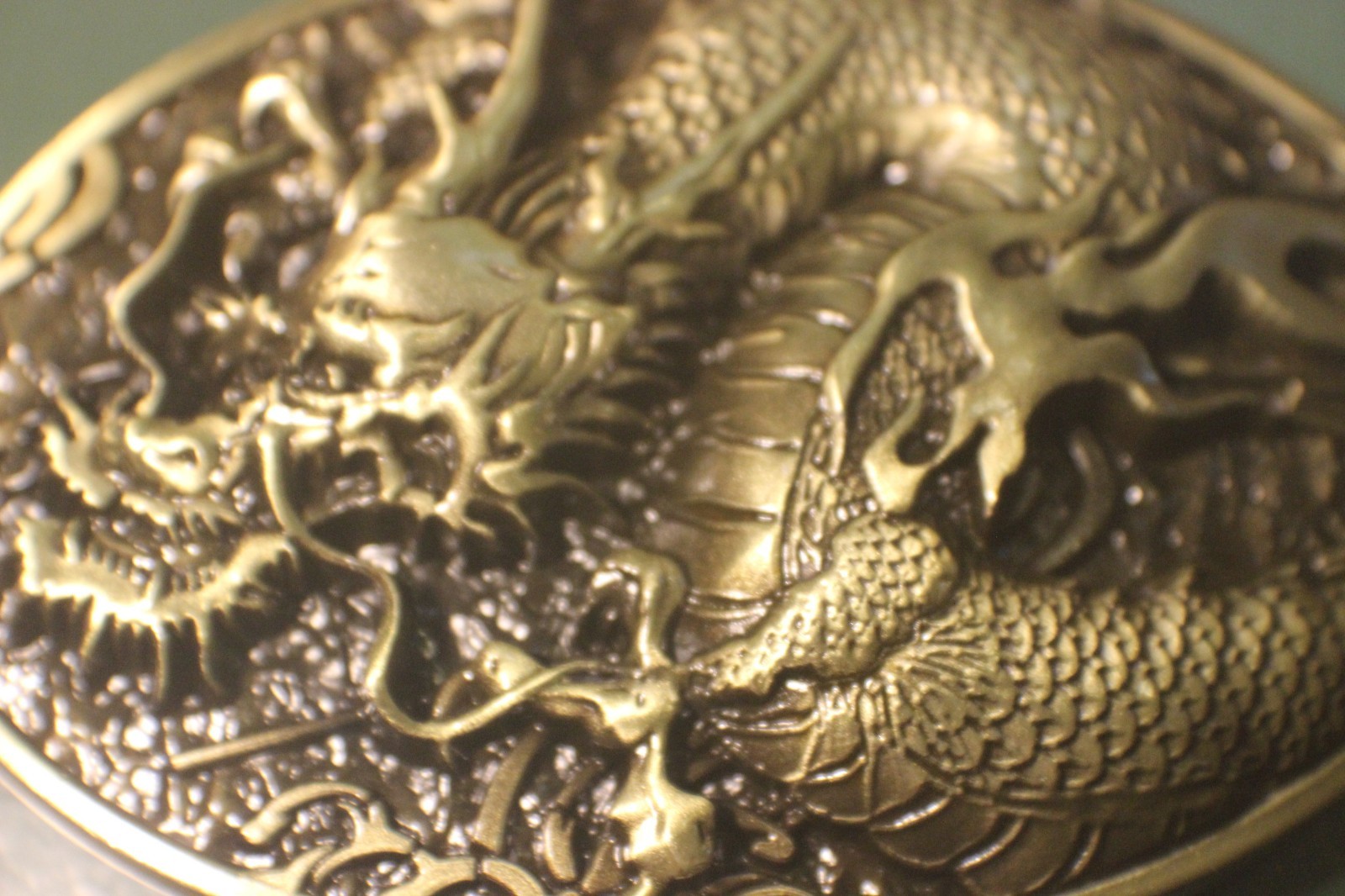 Antique Bronze color DRAGON Western style Belt Buckle Full Metal US seller
